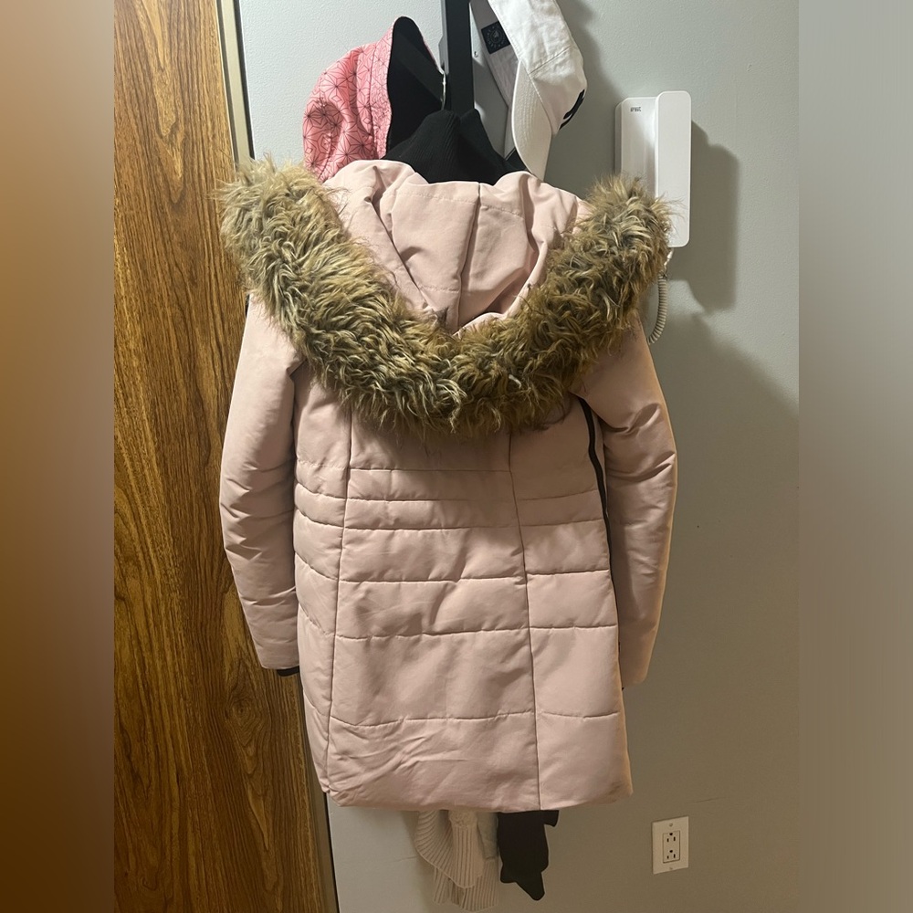 Women's Pink Fur-Trimmed Jacket - Picture 3 of 5